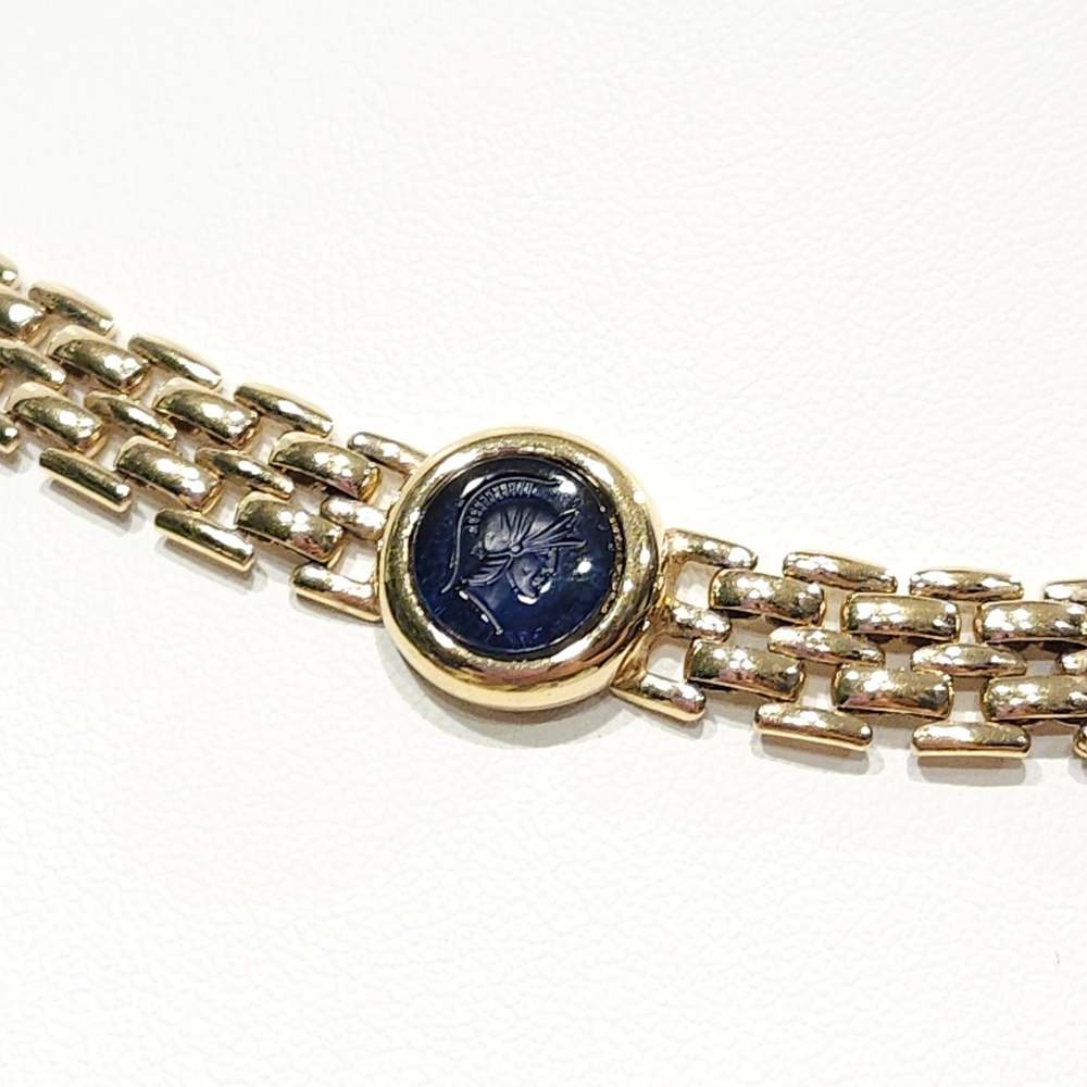 Christian Dior Necklace Gold Gripoix Soldier Cameo Vintage Dior Necklace - Picture 14 of 16